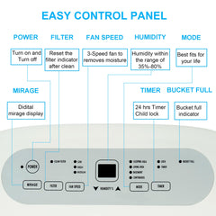 25-Pint Dehumidifier, White