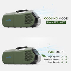 1,500 BTU Portable Air Conditioner for Outdoors, Military Green