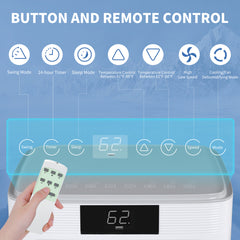 9,000 BTU Portable Air Conditioner, White