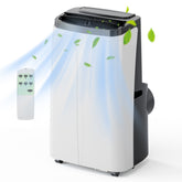 12,000 BTU Portable Air Conditioner, Black and White
