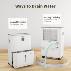 35-Pint Dehumidifier, White