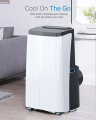 12,000 BTU Portable Air Conditioner, Black and White