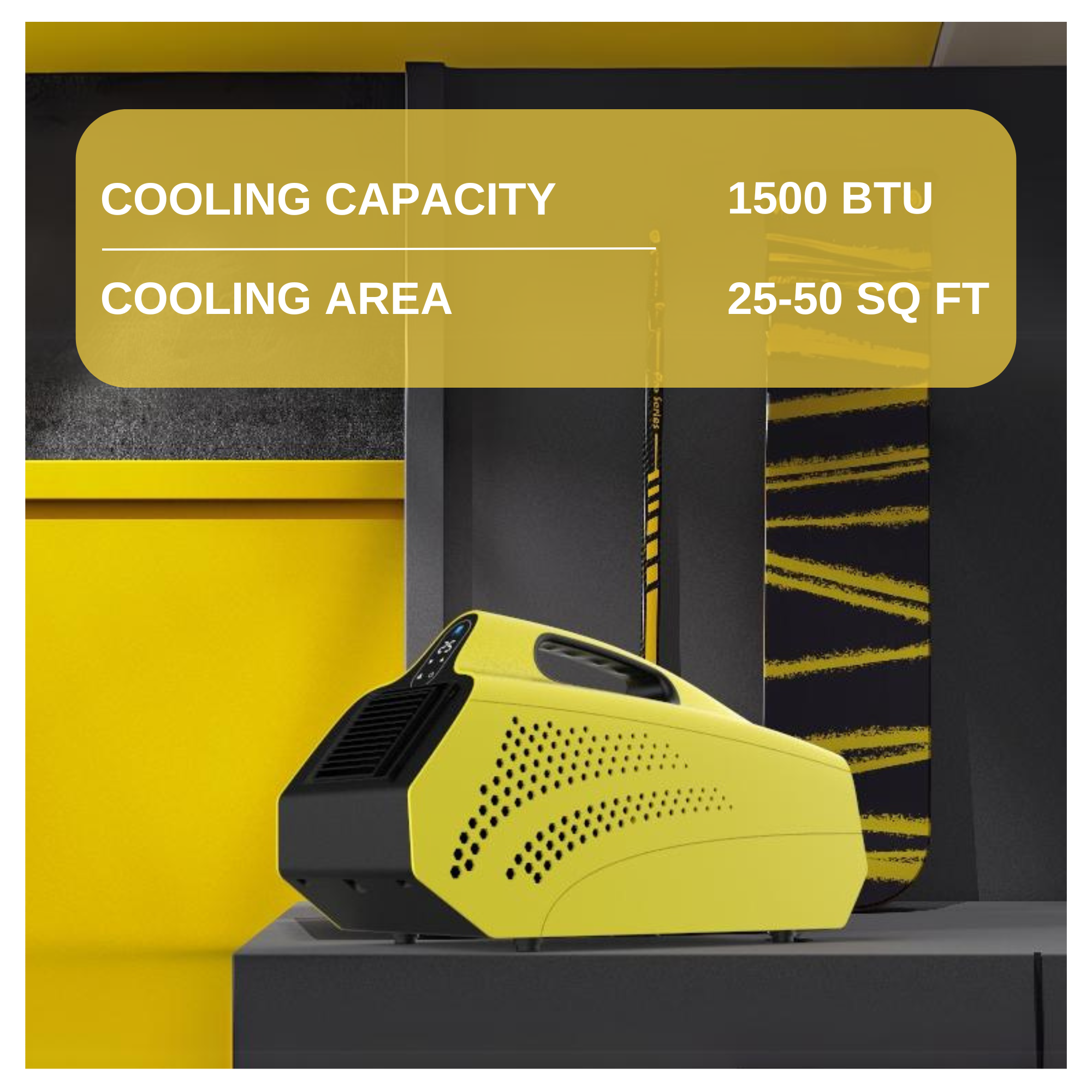 1,500 BTU Portable Air Conditioner, Yellow