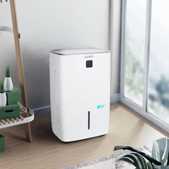 50-Pint Dehumidifier with Built-in Pump, White