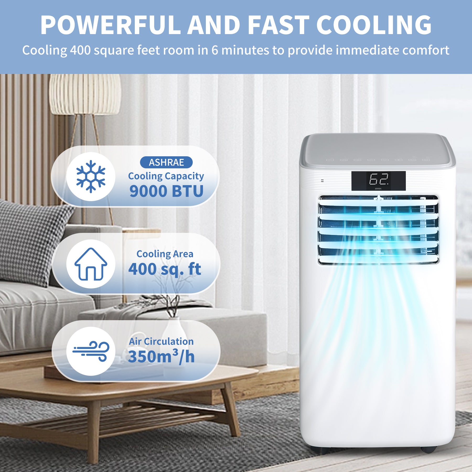 9,000 BTU Portable Air Conditioner | A016G-6KR